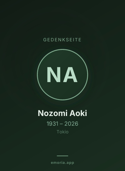 Gedenkportrait von Nozomi Aoki