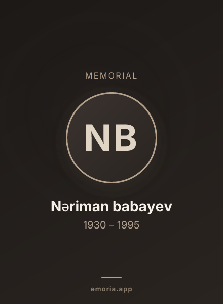 Memorial portrait of Nəriman babayev