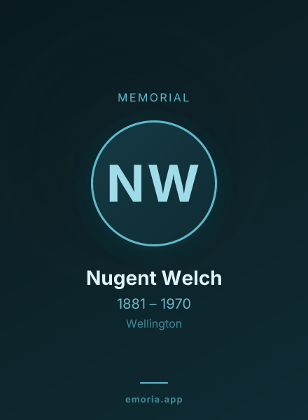 Memorial portrait of Nugent Welch
