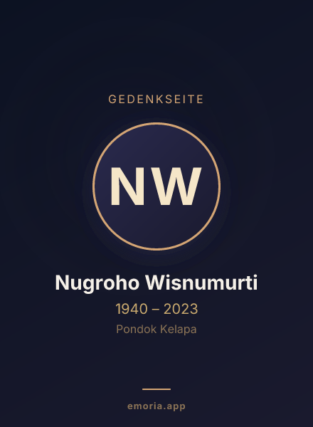 Gedenkportrait von Nugroho Wisnumurti