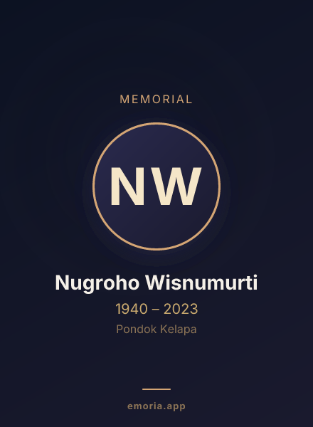 Memorial portrait of Nugroho Wisnumurti