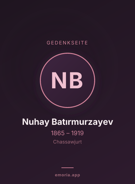Gedenkportrait von Nuhay Batırmurzayev