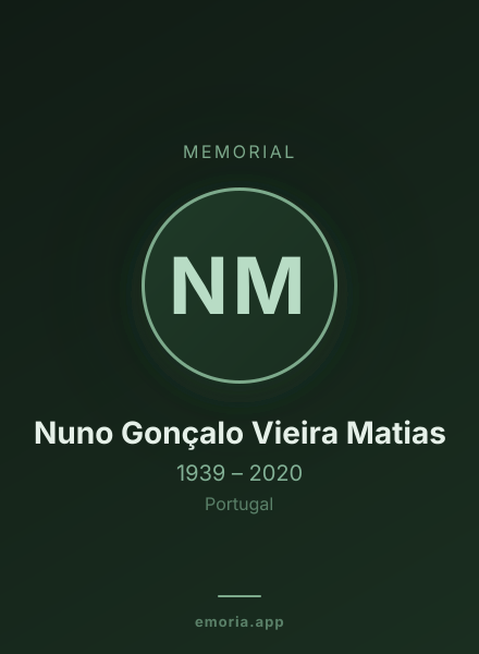 Memorial portrait of Nuno Gonçalo Vieira Matias