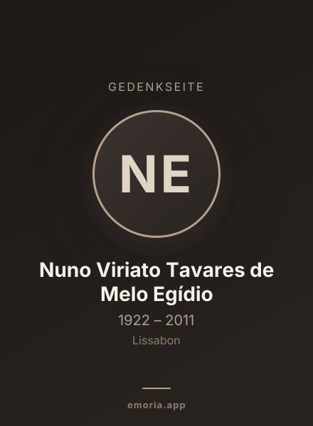 Gedenkportrait von Nuno Viriato Tavares de Melo Egídio