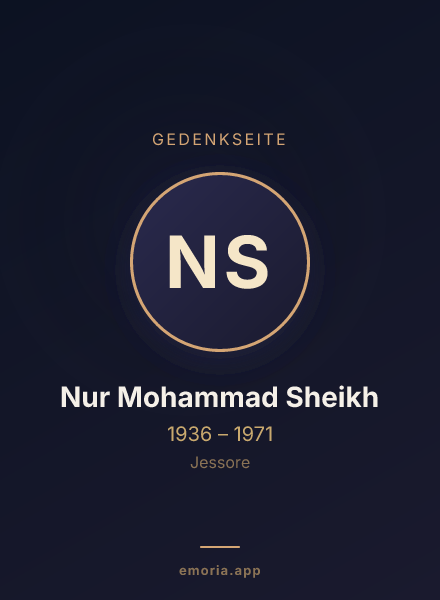 Gedenkportrait von Nur Mohammad Sheikh