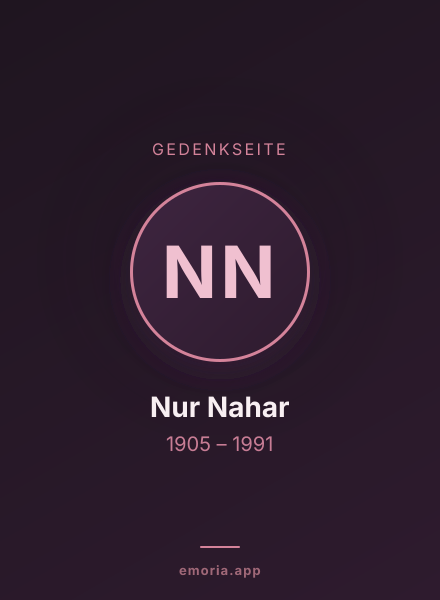 Gedenkportrait von Nur Nahar
