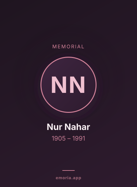 Memorial portrait of Nur Nahar