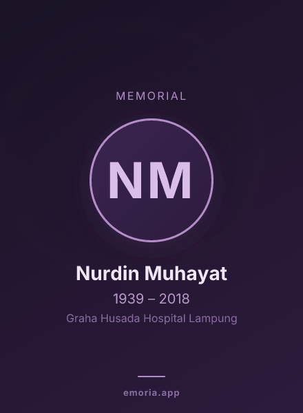 Memorial portrait of Nurdin Muhayat