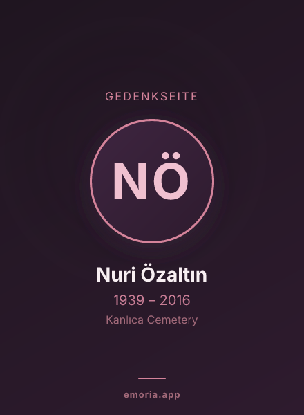 Gedenkportrait von Nuri Özaltın