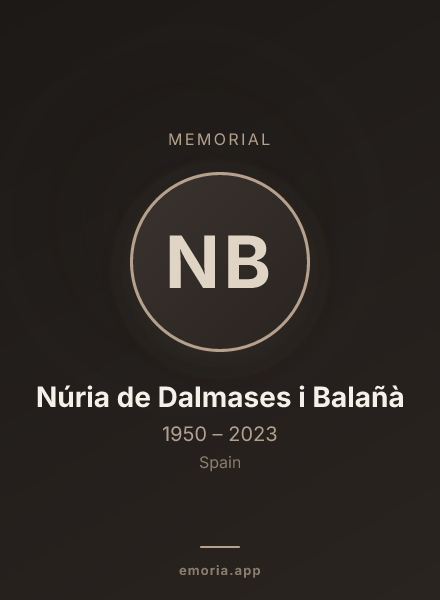 Memorial portrait of Núria de Dalmases i Balañà