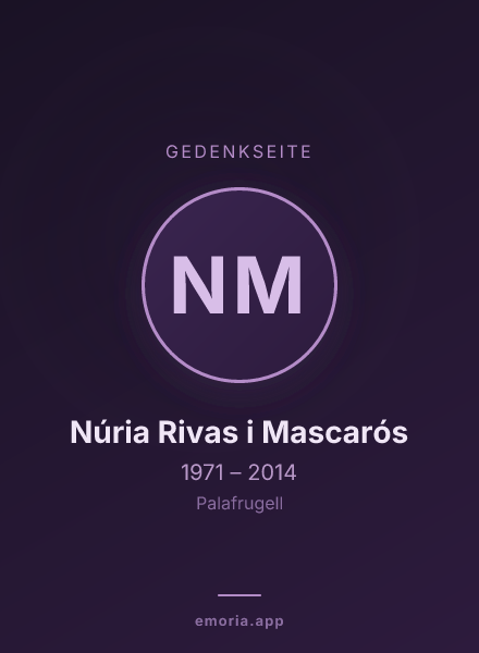 Gedenkportrait von Núria Rivas i Mascarós