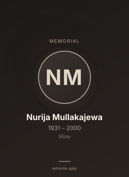 Memorial portrait of Nurija Mullakajewa