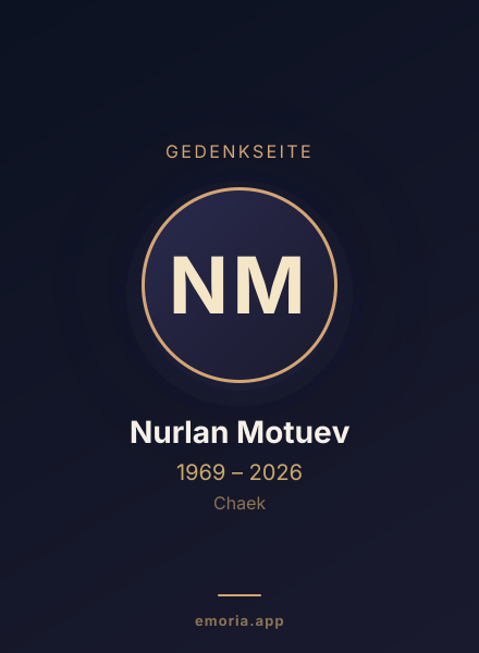 Gedenkportrait von Nurlan Motuev