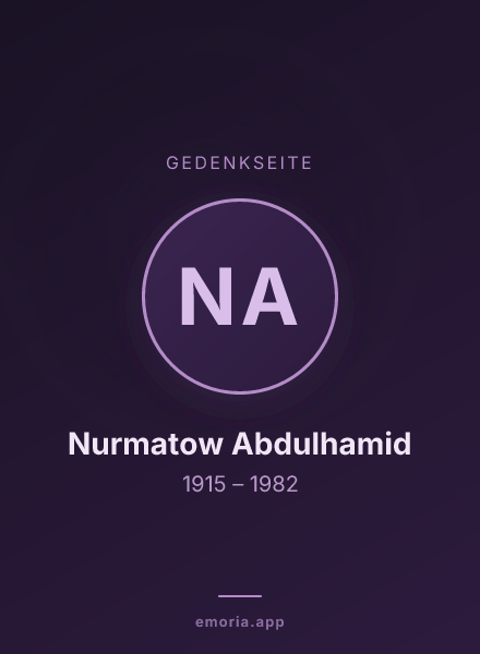 Gedenkportrait von Nurmatow Abdulhamid