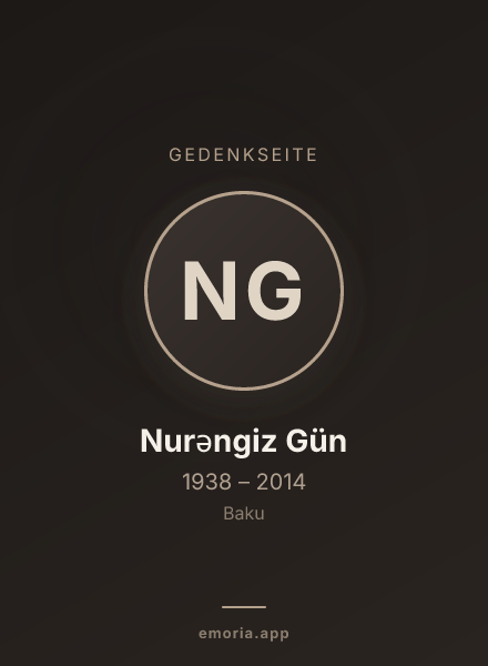 Gedenkportrait von Nurəngiz Gün