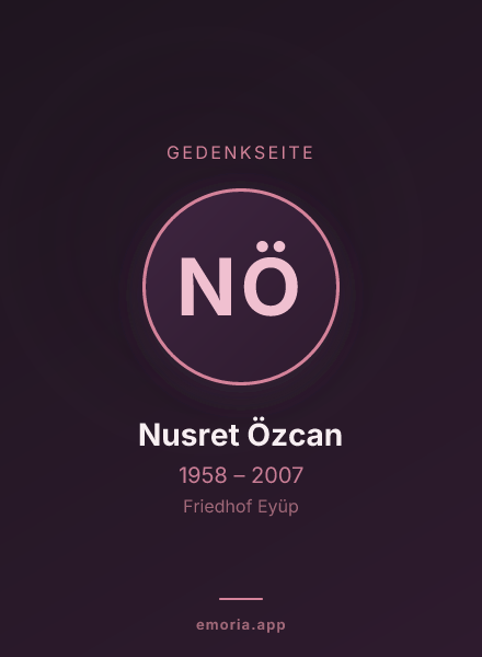 Gedenkportrait von Nusret Özcan