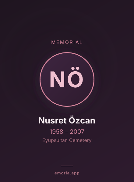 Memorial portrait of Nusret Özcan