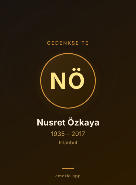 Gedenkportrait von Nusret Özkaya