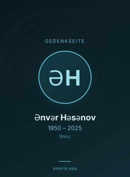 Gedenkportrait von Ənvər Həsənov