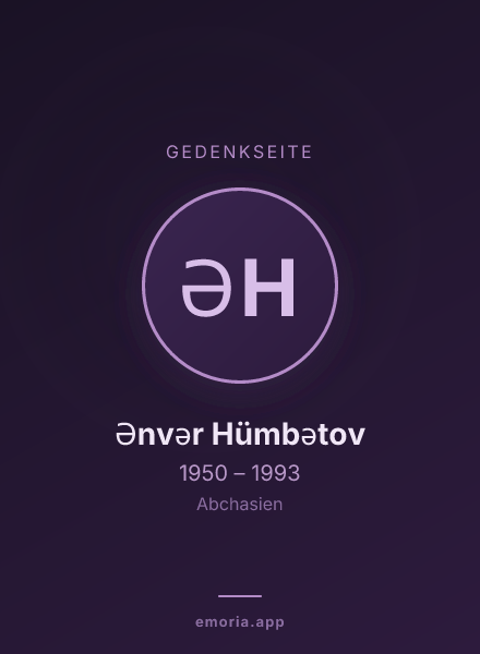 Gedenkportrait von Ənvər Hümbətov