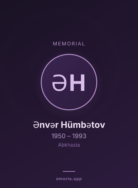Memorial portrait of Ənvər Hümbətov