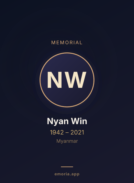 Memorial portrait of Nyan Win