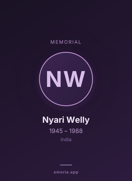Memorial portrait of Nyari Welly