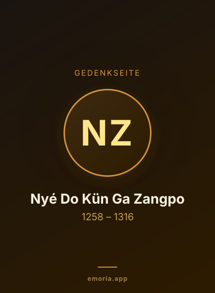 Gedenkportrait von Nyé Do Kün Ga Zangpo
