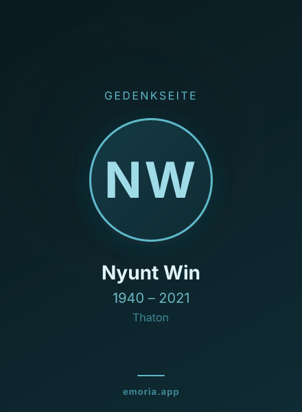 Gedenkportrait von Nyunt Win