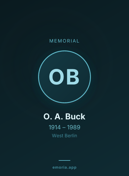 Memorial portrait of O. A. Buck