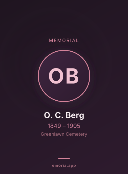 Memorial portrait of O. C. Berg