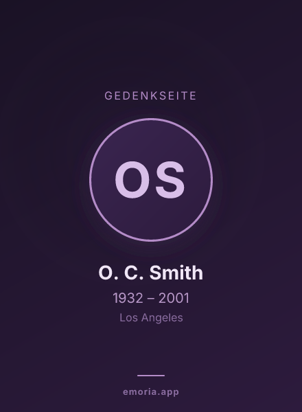 Gedenkportrait von O. C. Smith