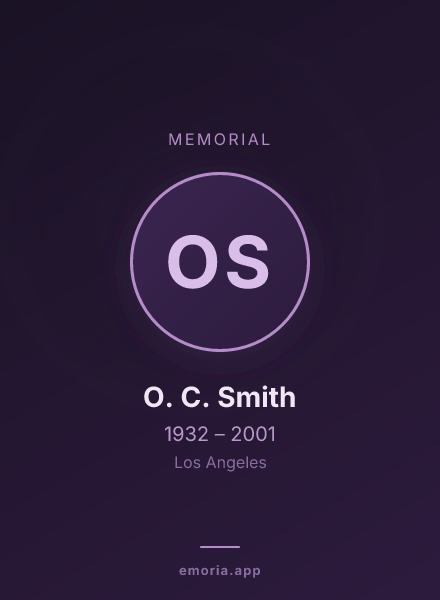 Memorial portrait of O. C. Smith