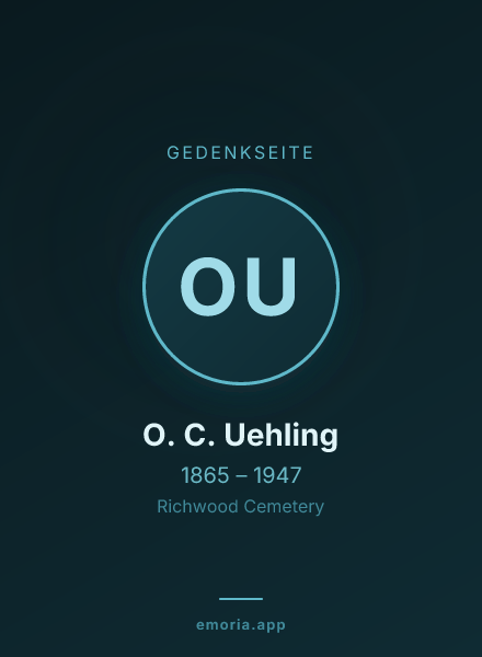 Gedenkportrait von O. C. Uehling