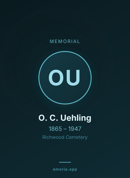 Memorial portrait of O. C. Uehling