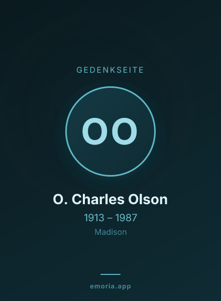 Gedenkportrait von O. Charles Olson