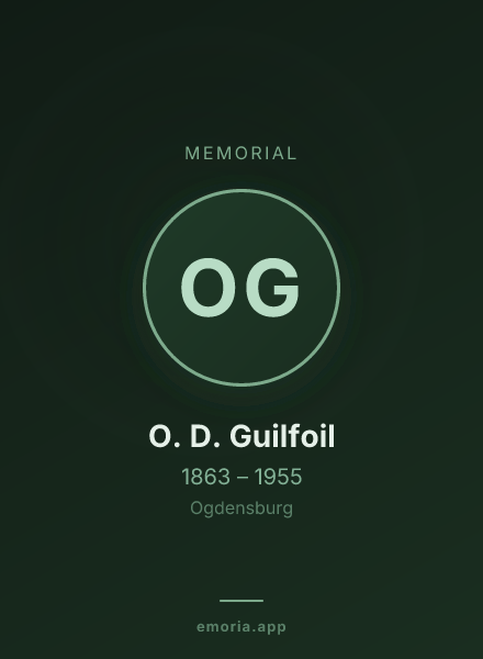Memorial portrait of O. D. Guilfoil