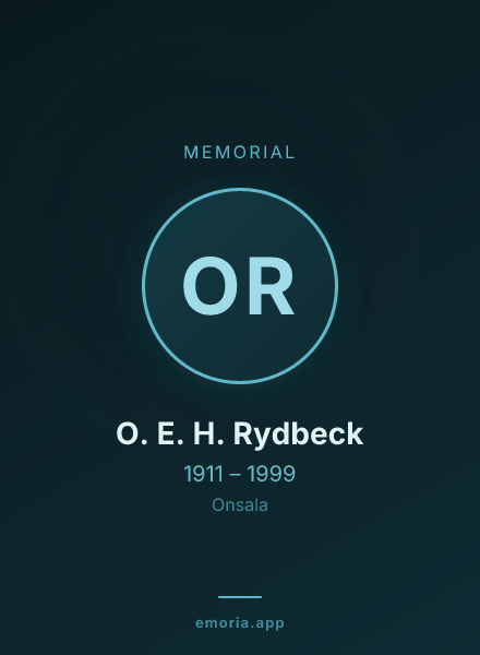 Memorial portrait of O. E. H. Rydbeck