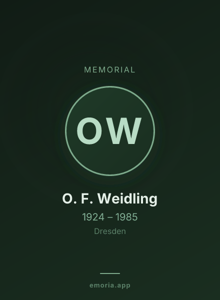 Memorial portrait of O. F. Weidling