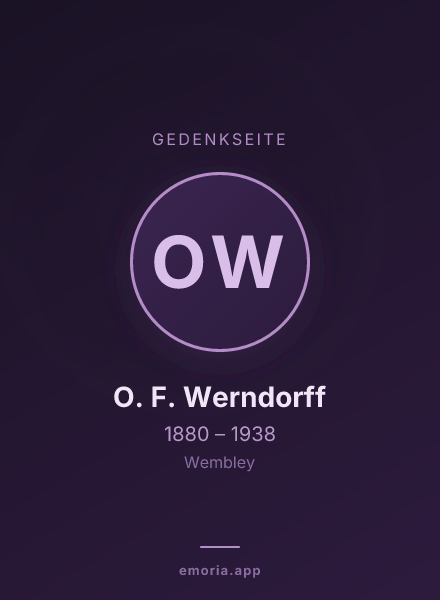Gedenkportrait von O. F. Werndorff