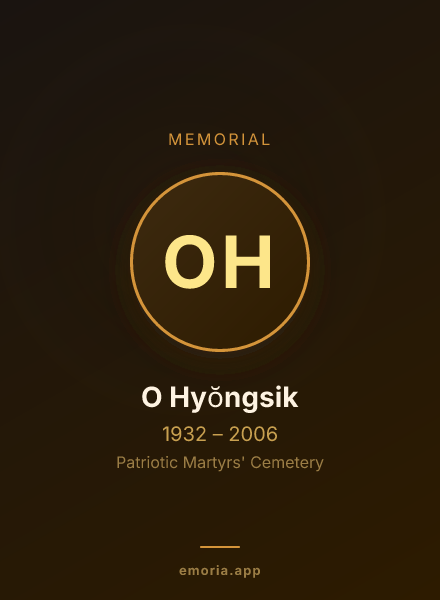 Memorial portrait of O Hyŏngsik