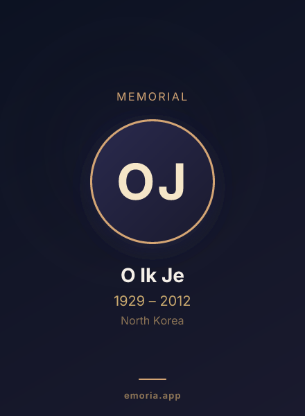 Memorial portrait of O Ik Je