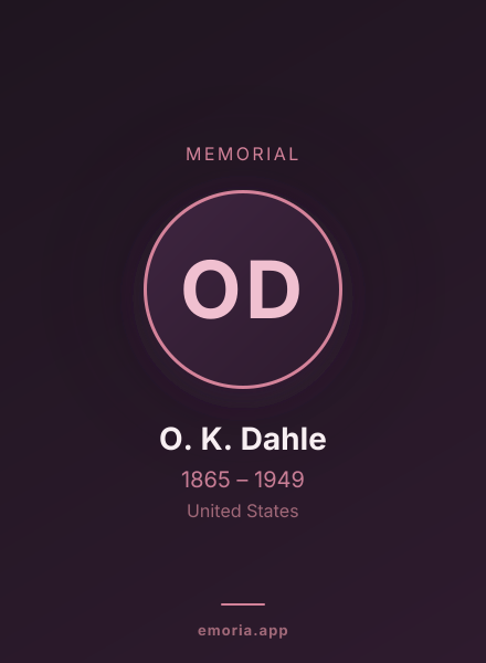 Memorial portrait of O. K. Dahle