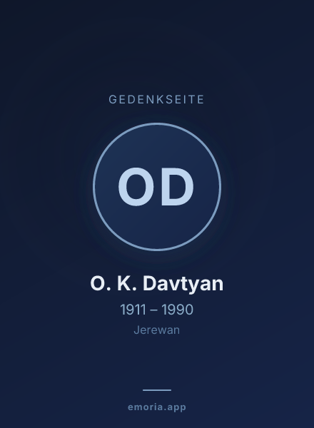 Gedenkportrait von O. K. Davtyan