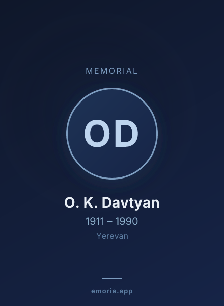 Memorial portrait of O. K. Davtyan