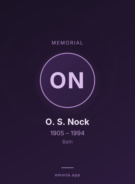 Memorial portrait of O. S. Nock