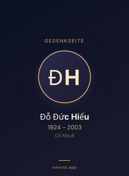 Gedenkportrait von Đỗ Đức Hiểu