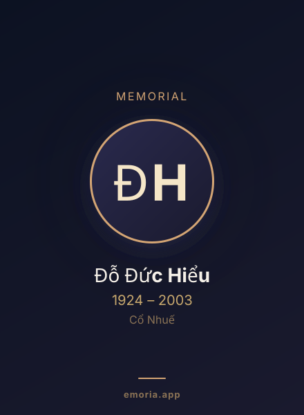 Memorial portrait of Đỗ Đức Hiểu