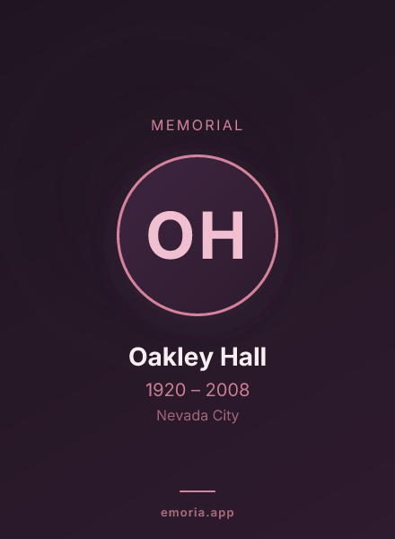 Memorial portrait of Oakley Hall