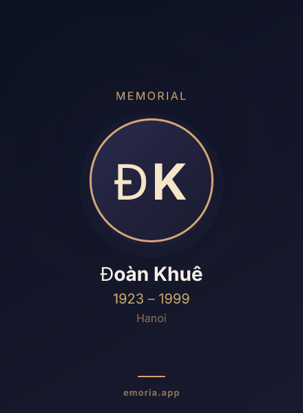 Memorial portrait of Đoàn Khuê